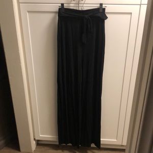 High waisted wide leg pants